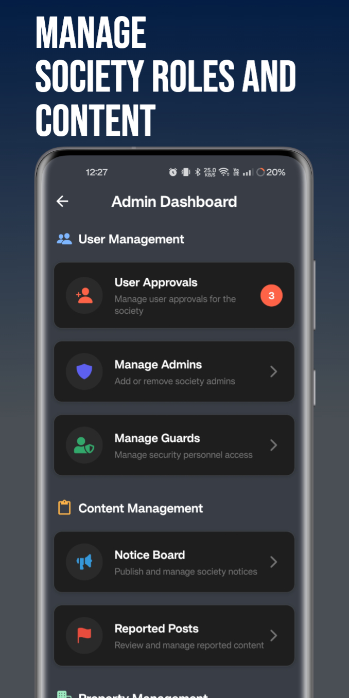 Admin Screen